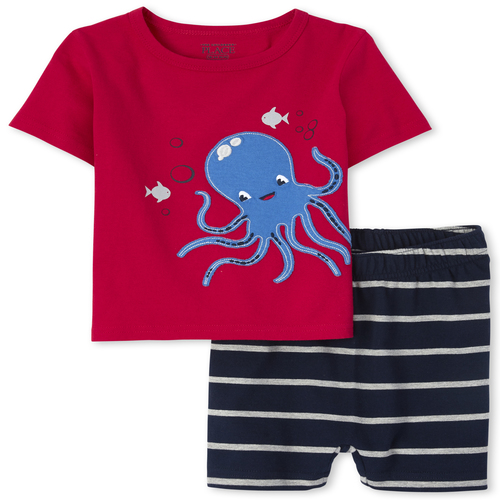 

s Baby And Toddler Boys Octopus Outfit Set - Red - The Children's Place