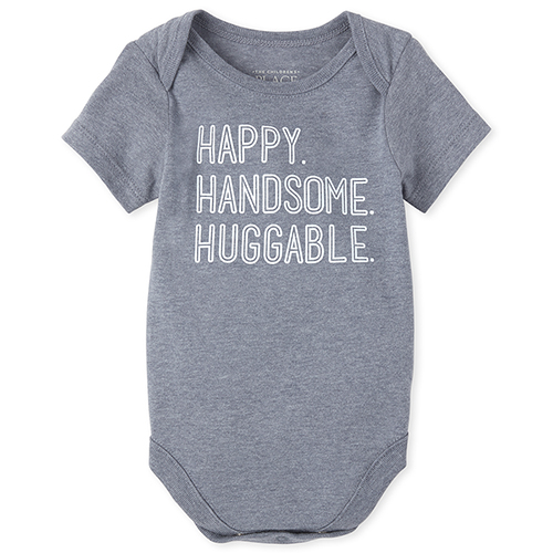 

s Baby Boys Huggable Graphic Bodysuit - Blue - The Children's Place