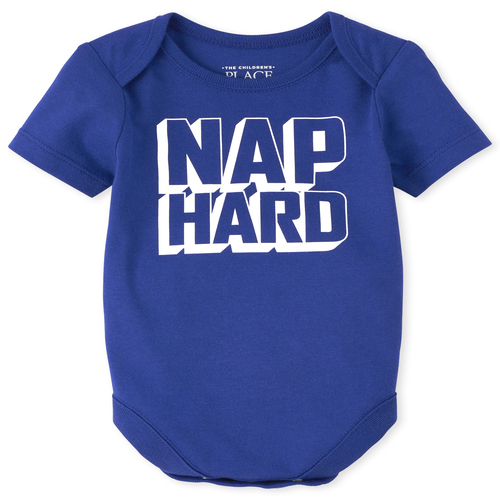 

s Baby Boys Matching Family Nap Hard Graphic Bodysuit - Blue - The Children's Place