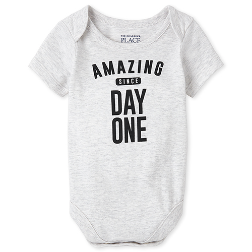 

s Unisex Baby Amazing Graphic Bodysuit - Gray - The Children's Place