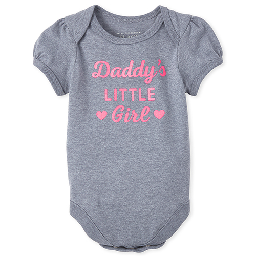 

s Baby Glitter Daddy's Girl Graphic Bodysuit - Blue - The Children's Place