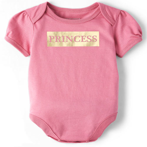 

s Baby Mommy And Me Foil Princess Matching Graphic Bodysuit - Pink - The Children's Place