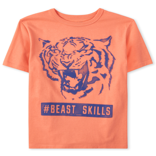 

s Boys Tiger Graphic Tee - Orange T-Shirt - The Children's Place