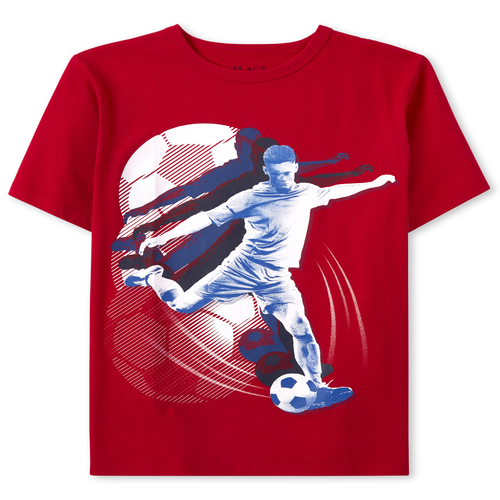 

s Boys Soccer Graphic Tee - Red T-Shirt - The Children's Place