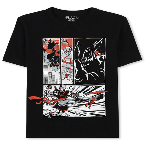 

s Boys Ninja Comic Graphic Tee - Black T-Shirt - The Children's Place