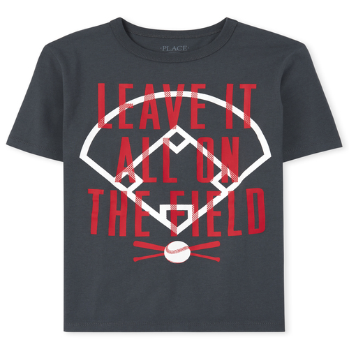 

s Boys Baseball Graphic Tee - Gray T-Shirt - The Children's Place