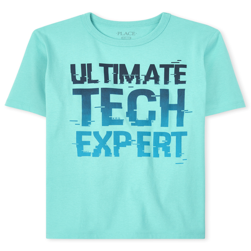 

s Boys Tech Expert Graphic Tee - Green T-Shirt - The Children's Place