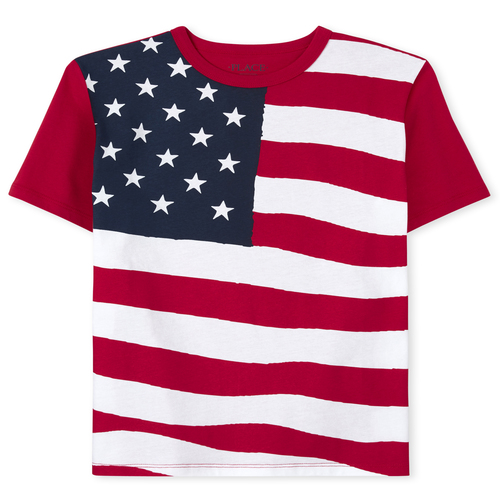 

Boys Boys Americana Flag Graphic Tee - Red T-Shirt - The Children's Place