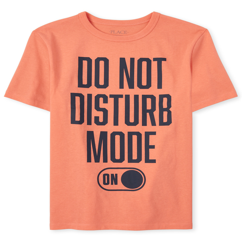 

Boys Boys Do Not Disturb Graphic Tee - Orange T-Shirt - The Children's Place
