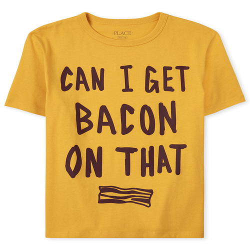 

s Boys Bacon Graphic Tee - Yellow T-Shirt - The Children's Place