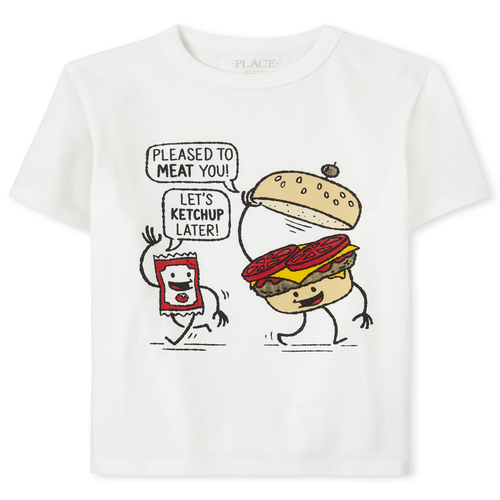 

s Boys Hamburger Graphic Tee - White T-Shirt - The Children's Place