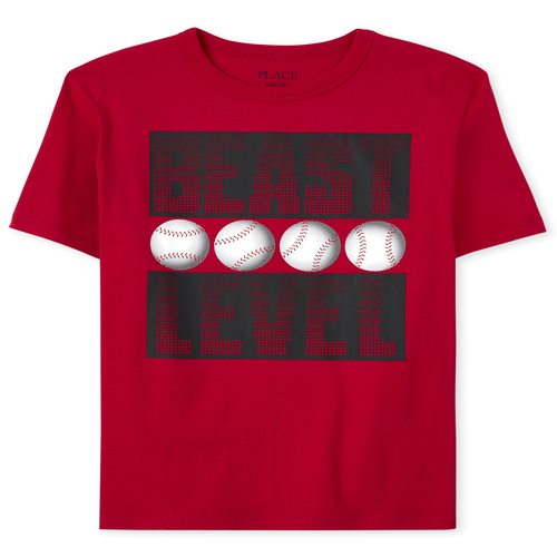 

s Boys Baseball Graphic Tee - Red T-Shirt - The Children's Place
