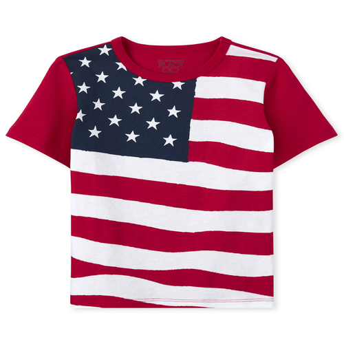 

s Baby And Toddler Boys Americana Flag Graphic Tee - Red T-Shirt - The Children's Place