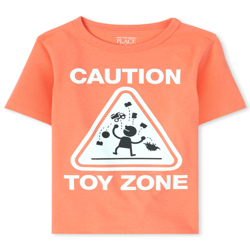 

s Baby And Toddler Boys Toy Zone Graphic Tee - Orange T-Shirt - The Children's Place