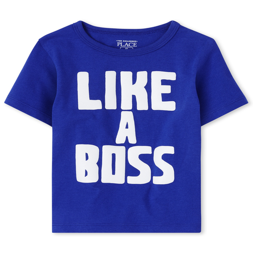 

s Baby And Toddler Boys Boss Graphic Tee - Blue T-Shirt - The Children's Place