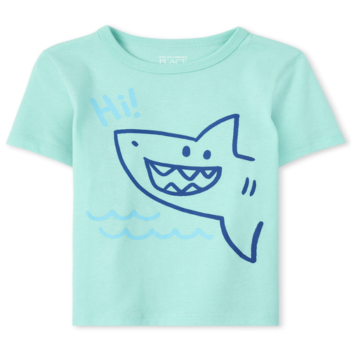 

s Baby And Toddler Boys Shark Graphic Tee - Green T-Shirt - The Children's Place