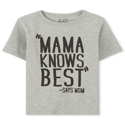 

s Baby And Toddler Boys Mama Graphic Tee - Gray T-Shirt - The Children's Place