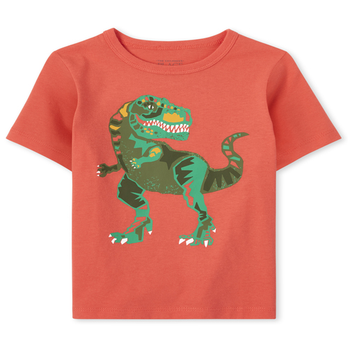 

s Baby And Toddler Boys Dino Graphic Tee - Orange T-Shirt - The Children's Place