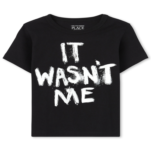 

s Baby And Toddler Boys It Wasn't Me Graphic Tee - Black T-Shirt - The Children's Place