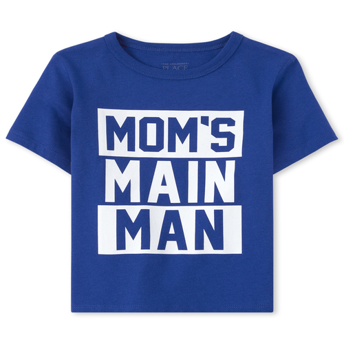 

s Baby And Toddler Boys Mom's Man Graphic Tee - Blue T-Shirt - The Children's Place