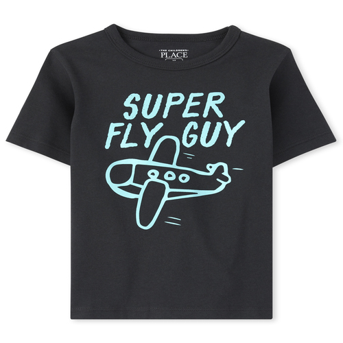 

s Baby And Toddler Boys Fly Guy Graphic Tee - Gray T-Shirt - The Children's Place