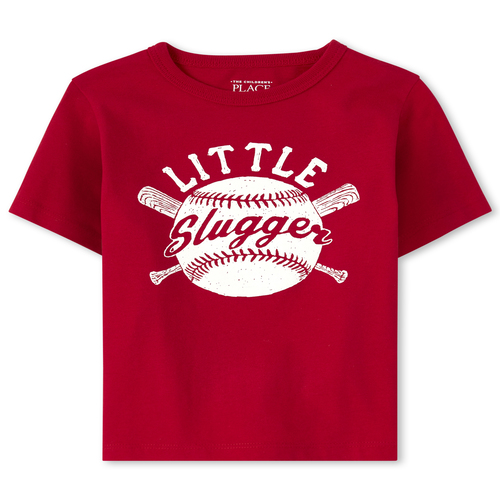 

s Baby And Toddler Boys Baseball Graphic Tee - Red T-Shirt - The Children's Place