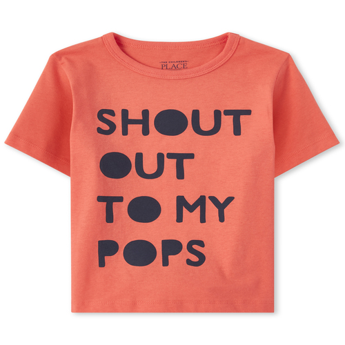 

s Baby And Toddler Boys Pops Graphic Tee - Orange T-Shirt - The Children's Place