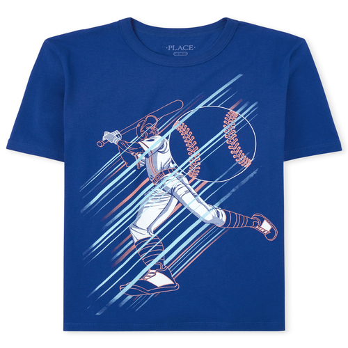 

Boys Boys Baseball Graphic Tee - Blue T-Shirt - The Children's Place
