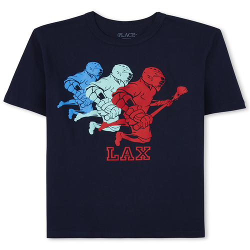 

s Boys Lacrosse Graphic Tee - Blue T-Shirt - The Children's Place