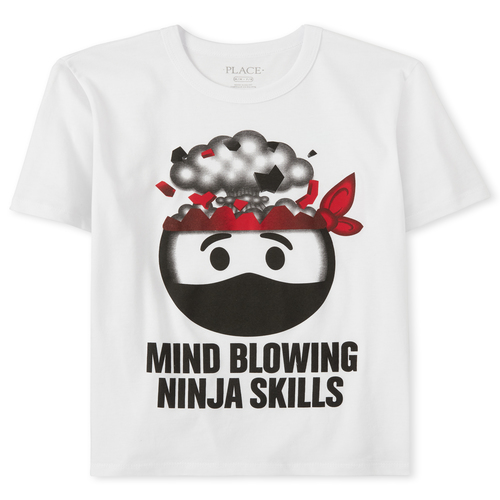 

s Boys Ninja Graphic Tee - White T-Shirt - The Children's Place