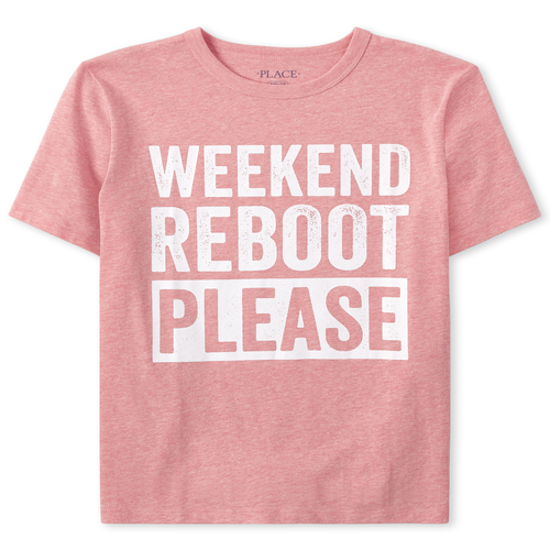 

s Boys Weekend Reboot Graphic Tee - Pink T-Shirt - The Children's Place