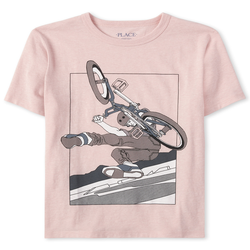 

s Boys Bmx Biker Graphic Tee - Pink T-Shirt - The Children's Place