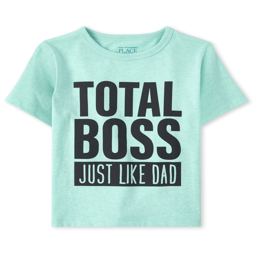 

s Baby And Toddler Boys Dad Boss Graphic Tee - Blue T-Shirt - The Children's Place