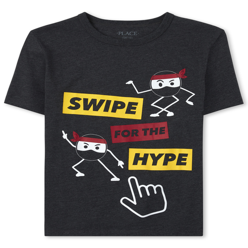 

s Boys Hype Ninja Graphic Tee - Black T-Shirt - The Children's Place