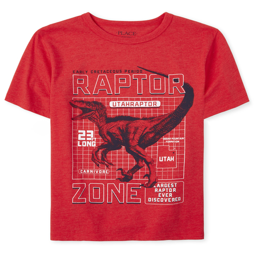

Boys Boys Dino Graphic Tee - Red T-Shirt - The Children's Place