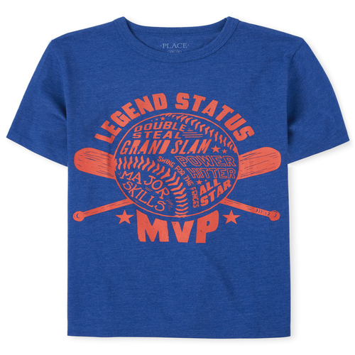

Boys Boys Baseball Graphic Tee - Blue T-Shirt - The Children's Place