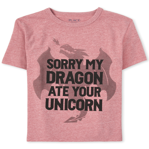 

s Boys Dragon Graphic Tee - Red T-Shirt - The Children's Place
