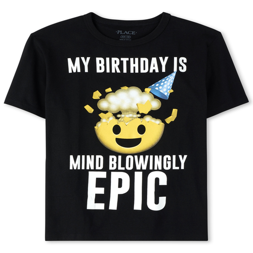 s Boys Birthday Epic Graphic Tee - Black T-Shirt - The Children's Place