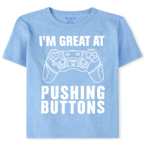 

s Boys Video Game Graphic Tee - Blue T-Shirt - The Children's Place