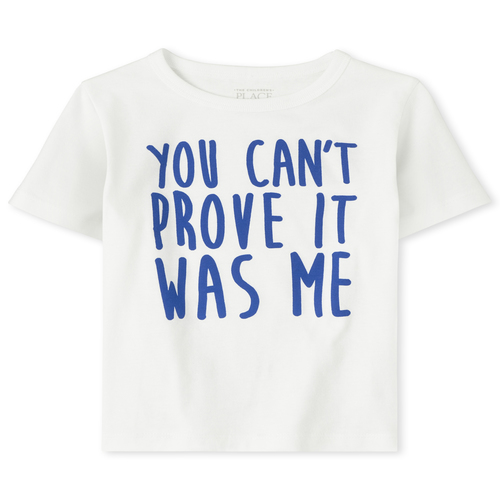 

s Baby And Toddler Boys Prove It Graphic Tee - White T-Shirt - The Children's Place