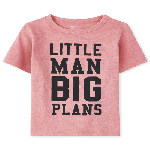 

s Baby And Toddler Boys Little Man Graphic Tee - Pink T-Shirt - The Children's Place