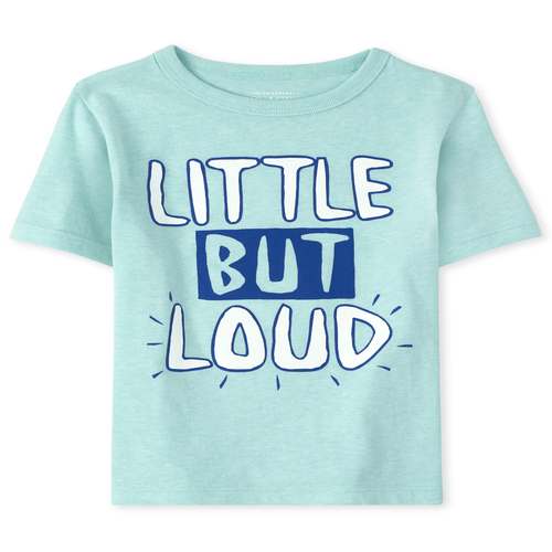 

s Baby And Toddler Boys Little But Loud Graphic Tee - Green T-Shirt - The Children's Place