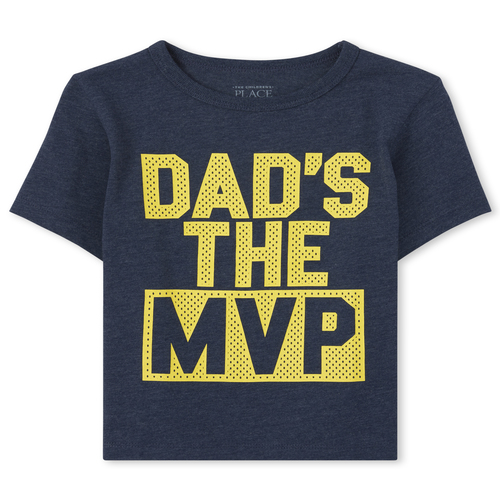 

s Baby And Toddler Boys Dad Mvp Graphic Tee - Blue T-Shirt - The Children's Place