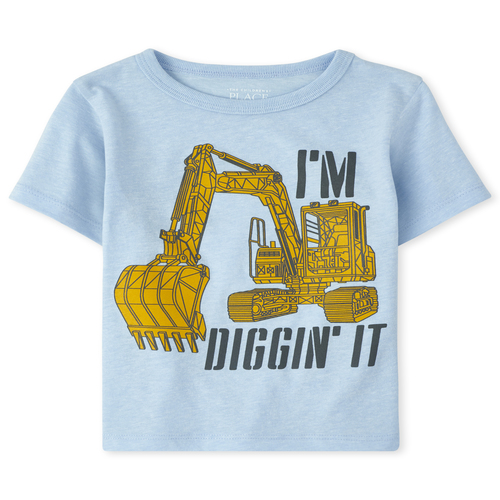

s Baby And Toddler Boys Diggin It Graphic Tee - Blue T-Shirt - The Children's Place