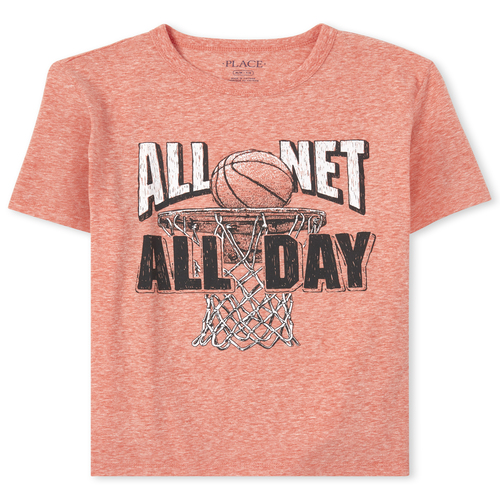 

s Boys Basketball Graphic Tee - Red T-Shirt - The Children's Place