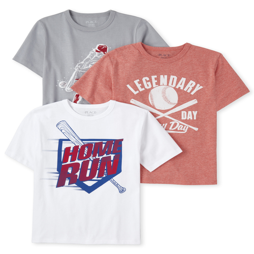 

s Boys Baseball Graphic Tee 3-Pack - Multi T-Shirt - The Children's Place