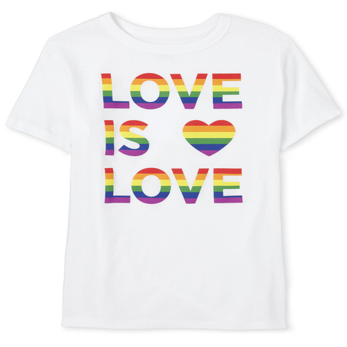 

s Unisex Kids Matching Family Rainbow Love Graphic Tee - White T-Shirt - The Children's Place