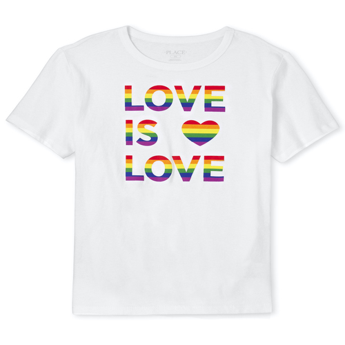 

Unisex Adult Matching Family Rainbow Love Graphic Tee - White T-Shirt - The Children' Place