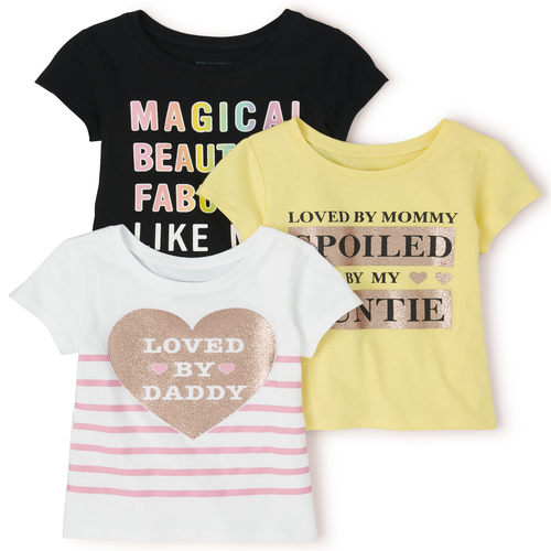

s Baby And Toddler Family Graphic Tee 3-Pack - Multi T-Shirt - The Children's Place