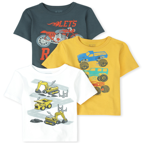 

s Baby And Toddler Boys Truck Graphic Tee 3-Pack - Multi T-Shirt - The Children's Place